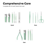 16 In 1 Portable Nail Care Kit With Leather Pouch 💼 (High-Quality)!