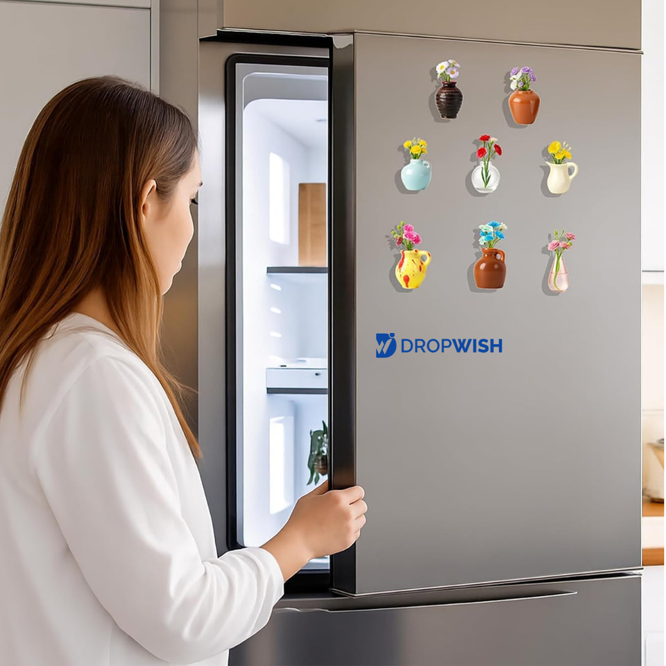 DW™3D Ceramic Magnetic Vases for Refrigerators