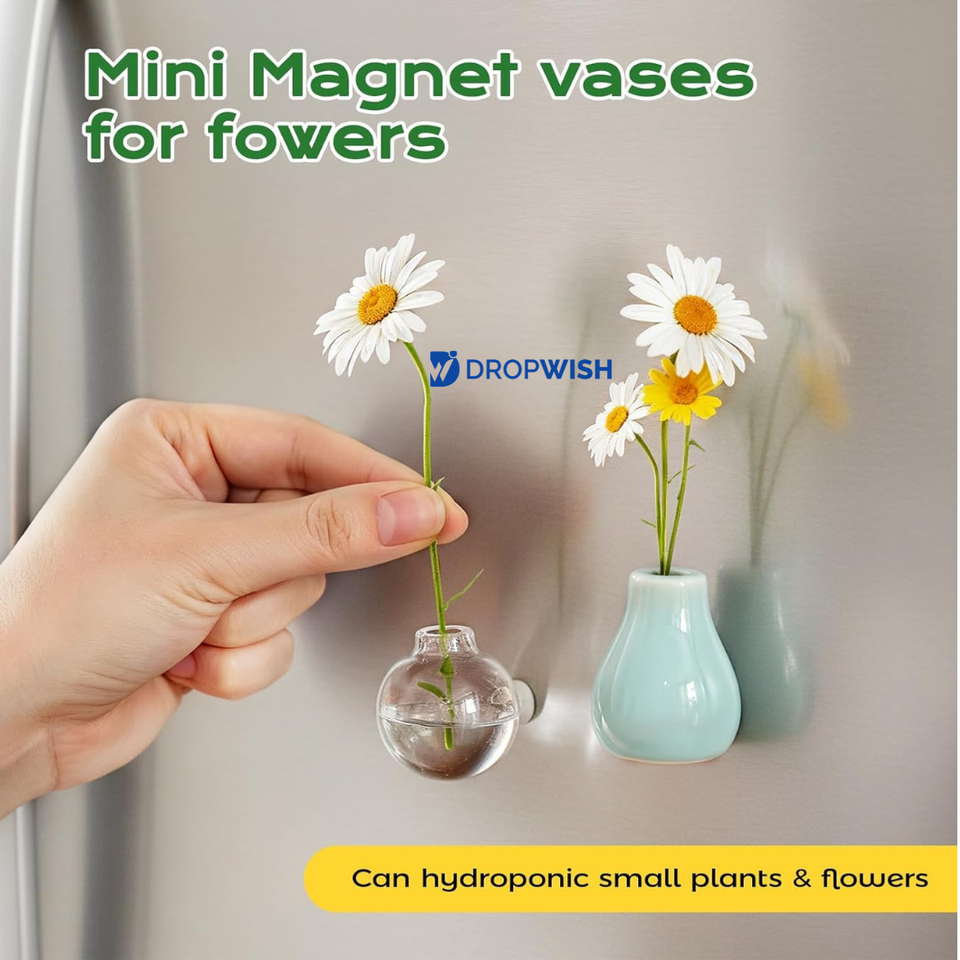 DW™3D Ceramic Magnetic Vases for Refrigerators