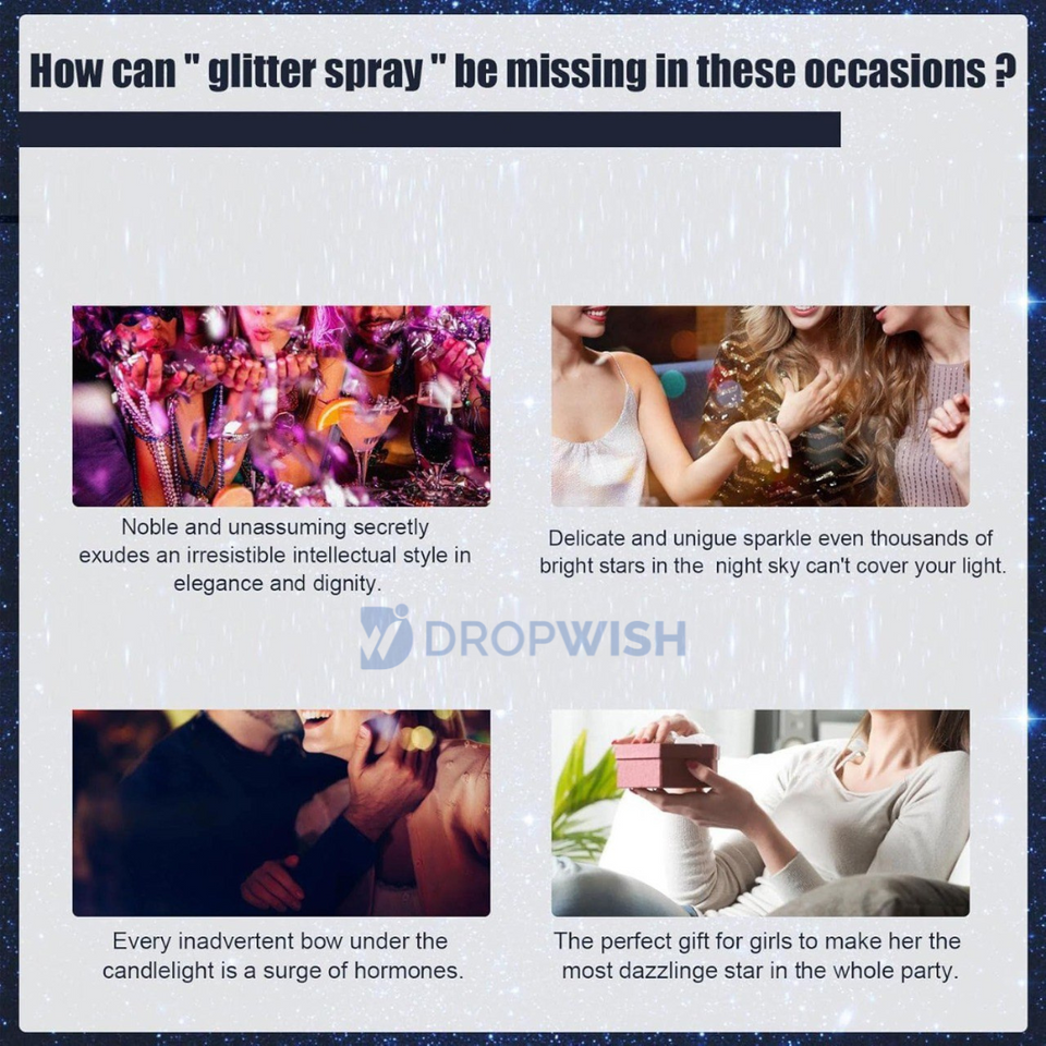 GlimmerMist™ – Instant Glitter Spray for Hair, Body & Clothes